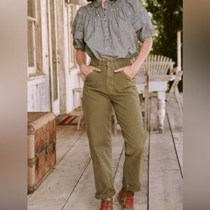 The GREAT carpenter pant in green / army size 25 like new